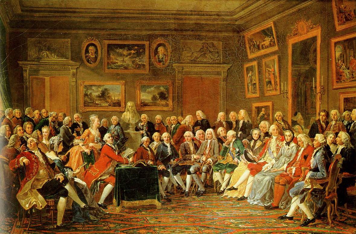 An eighteenth-century salon hosted by Madame Geoffrin