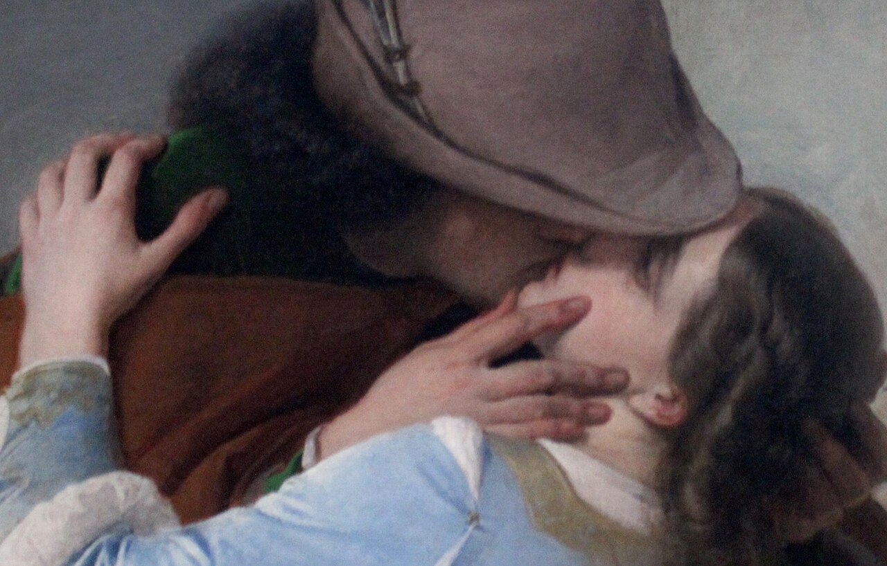 Detail from Francesco Hayez's painting The Kiss